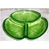 Image 1 : Etched green divided dish #884727