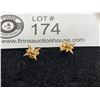 Image 1 : Good Pair of 14k Gold & Diamond Star Stud Earrings