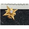 Image 2 : Good Pair of 14k Gold & Diamond Star Stud Earrings