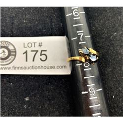 Nice 10k Gold and Double Black Alaska Diamond Ring