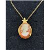 Image 2 : Very Nice Gold Filled Carved Shell Cameo Necklace 1930's