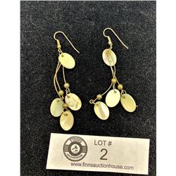 An Unusual Pair of Mother of Pearl Earrings