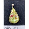 Image 2 : Hand Painted Persian Silver & Mother of Pearl Pendant