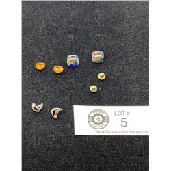 5 Pairs of Vintage Stud Earrings