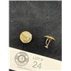 Image 2 : Sterling and Gold Wash Antique Button Earrings