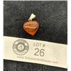 Image 1 : Amber and Sterling Heart Pendant