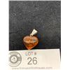 Image 2 : Amber and Sterling Heart Pendant