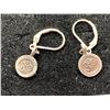 Image 2 : Pair of Arabic Coin Sterling Earrings