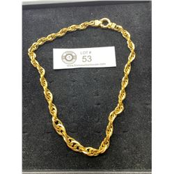 A Fabulous Italian  Sterling Necklace with Gold Wash