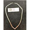 Image 1 : A Sterling Herringbone Necklace. ( V Neck)
