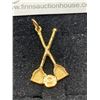 Image 2 : A 10k Gold Curling Charm Pendant