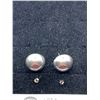 Image 1 : Pair of Large Sterling Silver Button Earrings
