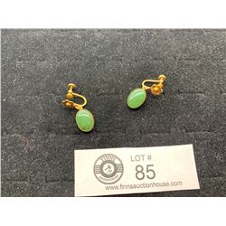 A Good Pair of Antique Jade Drop Earrings