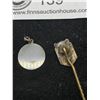 Image 2 : Sterling Silver St. Christopher & 1920's Sterling and Enamal Tie Pin