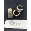 Image 1 : 3 Heavy Silver Metal Rings