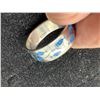 Image 2 : Sterling Ring with Inlaid Turquois Fish