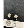 Image 2 : Vintage Sterling + Marcasite Maple Leaf Earrings