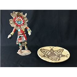 Hopi Kachinas and Basket