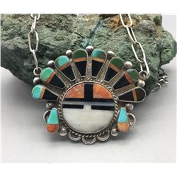 Vintage Zuni Inlay Necklace