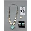 Image 11 : Turquoise Inlay Necklace Set by Ray Tracy