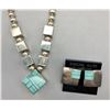 Image 1 : Turquoise Inlay Necklace Set by Ray Tracy