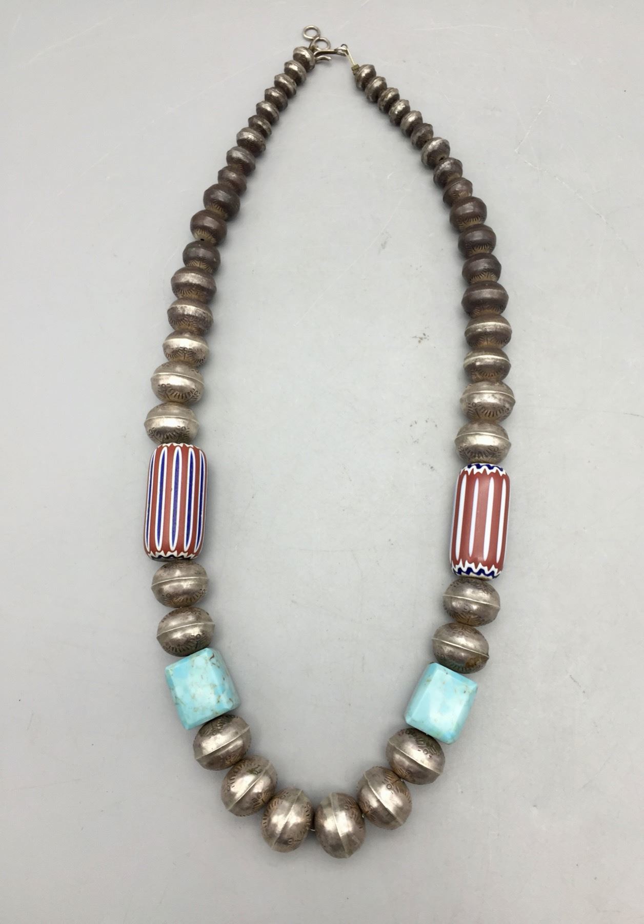 Unique Navajo Pearls and Trade Beads Necklace