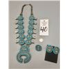 Image 14 : Turquoise Squash Blossom Necklace Set *SOLD*