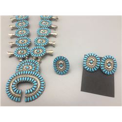 Turquoise Squash Blossom Necklace Set *SOLD*