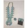 Image 2 : Turquoise Squash Blossom Necklace Set *SOLD*