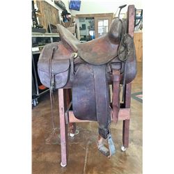 Antique High Back Saddle - Tom Flynn