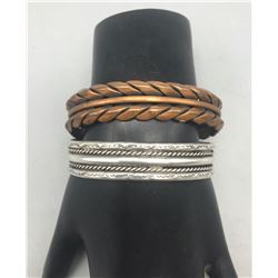 Vintage Copper and Sterling Silver Bracelets