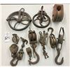 Image 9 : Group of Antique Pulleys