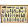 Image 1 : Frame of Prehistoric Arrowheads