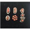 Image 1 : Six Vintage Coral Rings