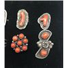 Image 3 : Six Vintage Coral Rings