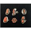 Image 1 : Group of Five Coral Rings