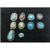 Image 1 : Group of 10 Vintage Turquoise Rings