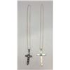 Image 2 : Two Sterling Silver Cross Necklaces