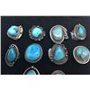 Image 2 : Group of 10 Vintage Turquoise Rings