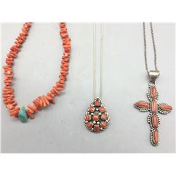 Group of Coral Necklaces