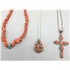 Image 1 : Group of Coral Necklaces