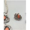 Image 6 : Coral Necklace, Bracelet, Ring and Earrings Set