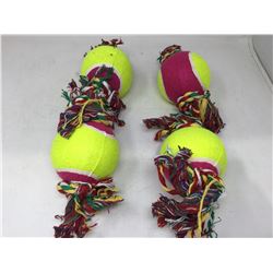 Lot of Tennis Ball Rope Dog Toys (2)