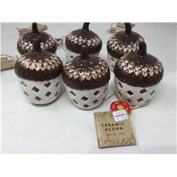 Lot of Light Up LED Ceramic Acorn (6)
