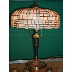 Leaded glass table lamp by Unique #881604