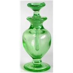 Green Depression Glass Perfume Bottle 1 #887501