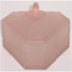 Machine Age Pink Satin Glass Deco Powder Jar #887512