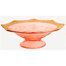 Pink Elegant Depression Glass Centerpiece Bowl #887529