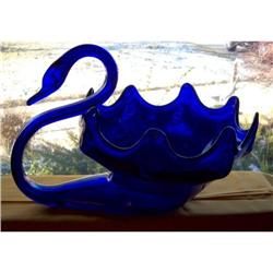 Cobalt Blue Glass Swan #888274