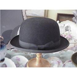 ANTIQUE GENTLEMANS BOWLER or DERBY HAT MINTY! #888300